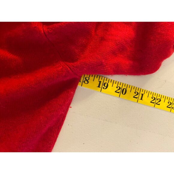 Lord & Taylor Pullover Red Mock Turtle Sweater Cashmere Long Sleeve Medium - Picture 7 of 9